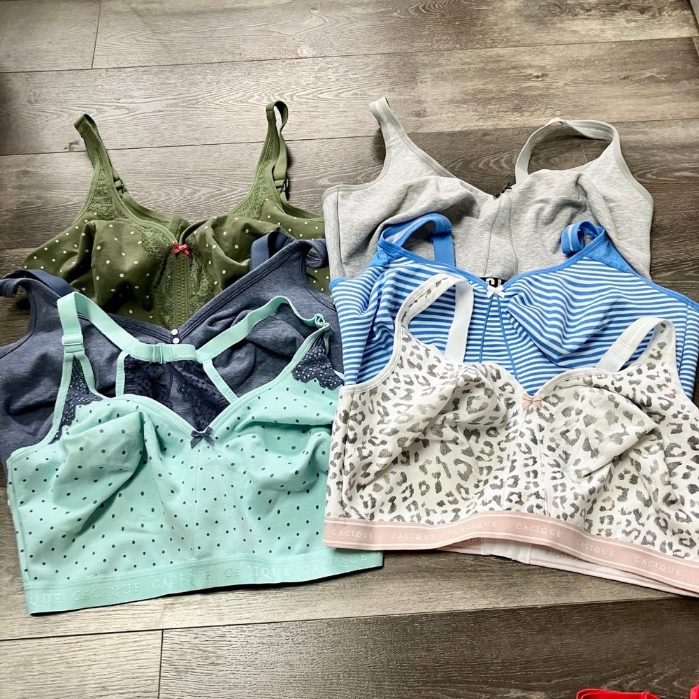 Lot of Cacique Cotton Unlined Wireless Bras 42H